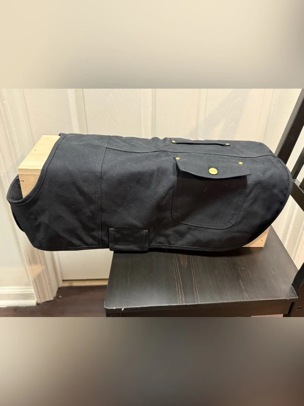 Carhartt Black Canvas Dog Jacket with Exterior Pocket size L